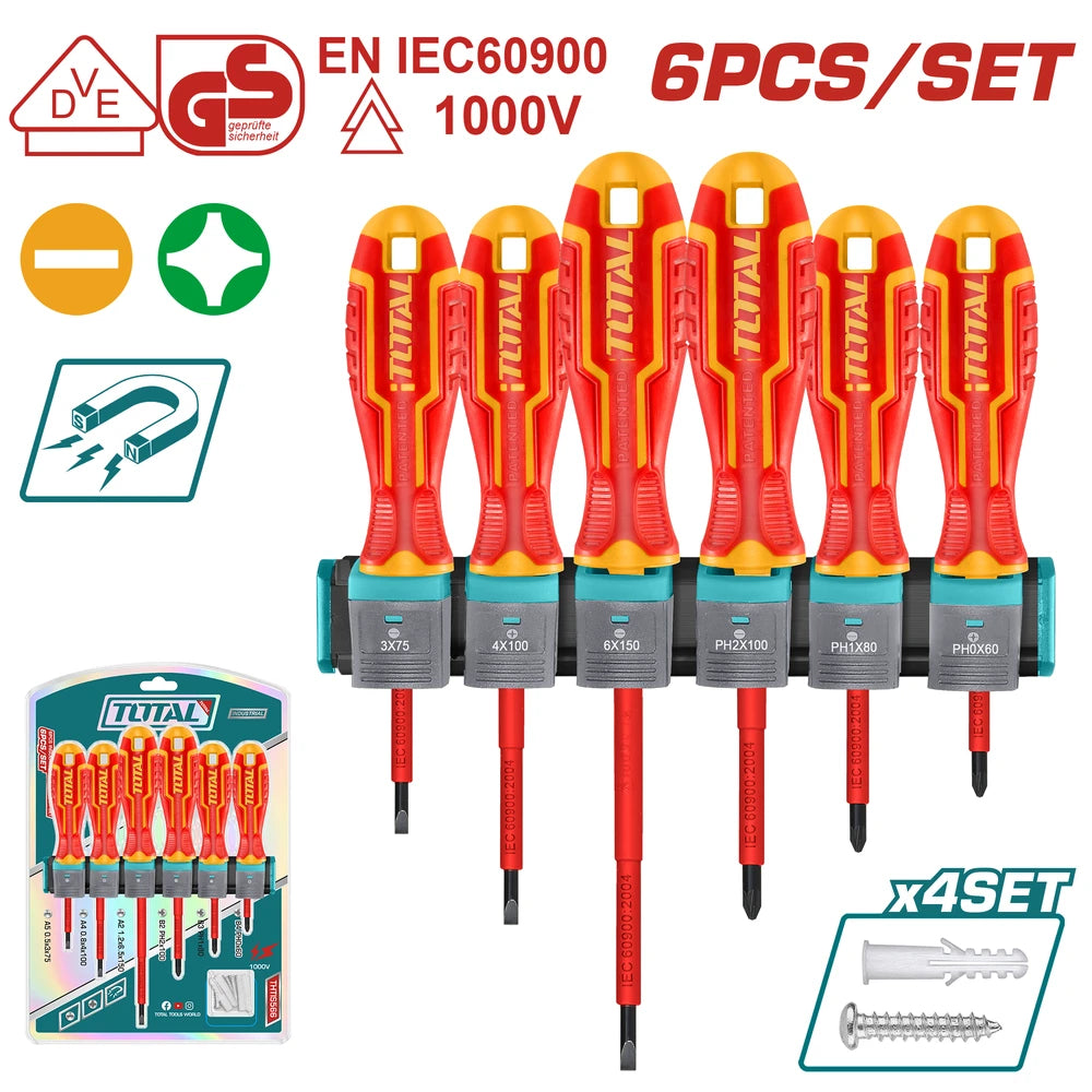 6 Pcs Insulated Screwdriver Set - TOTAL