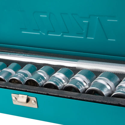 10 Pcs 1/2" Socket Set 10-12-13-14-17-19-21-22-24mm - TOTAL