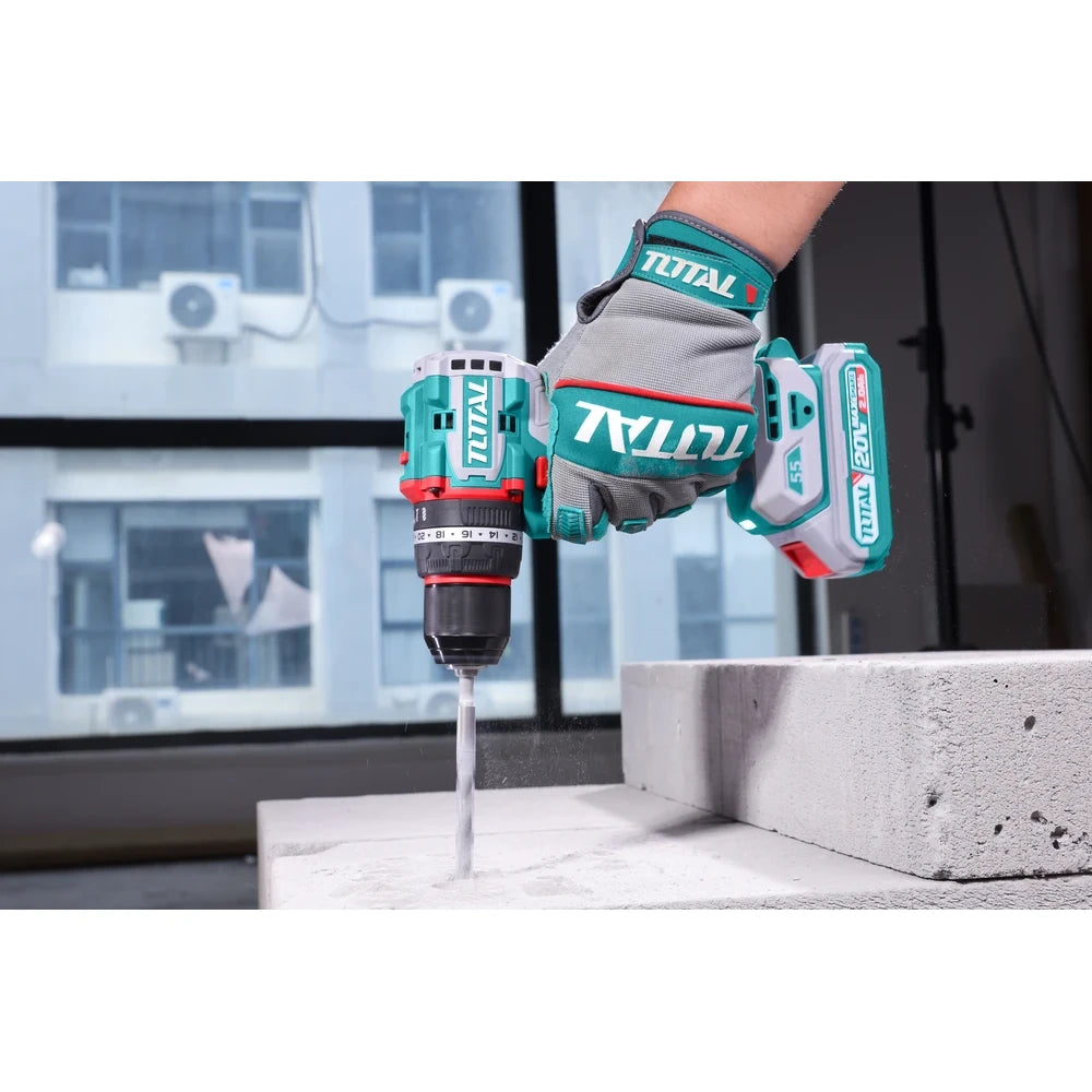 Compact Brushless Cordless Impact Drill 20V 55Nm (Tool Only) - TOTAL
