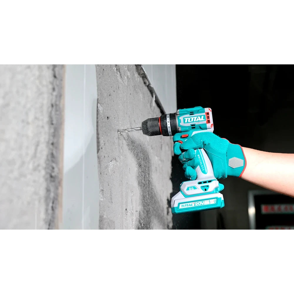 Brushless Cordless Impact Drill 20V 86Nm with Battery - TOTAL