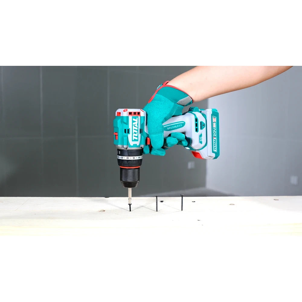 Brushless Cordless Impact Drill 20V 86Nm with Battery - TOTAL