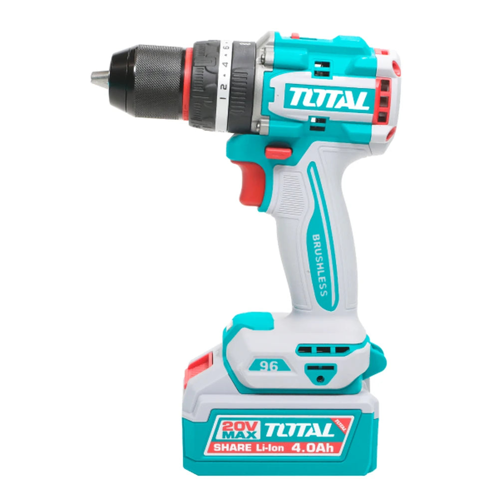Brushless Cordless Impact Drill 20V 96Nm with Battery - TOTAL
