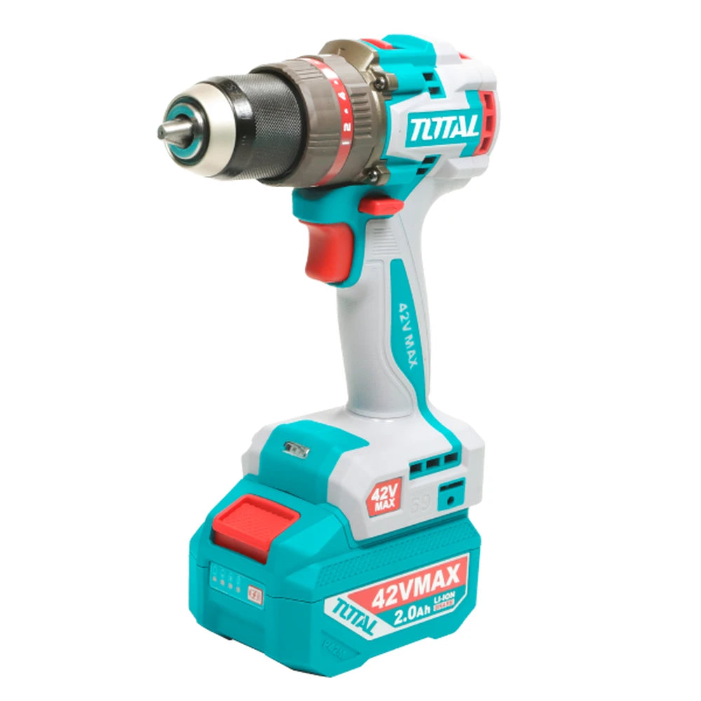 Compact Brushless Cordless Impact Drill 42V 69Nm with Battery - TOTAL