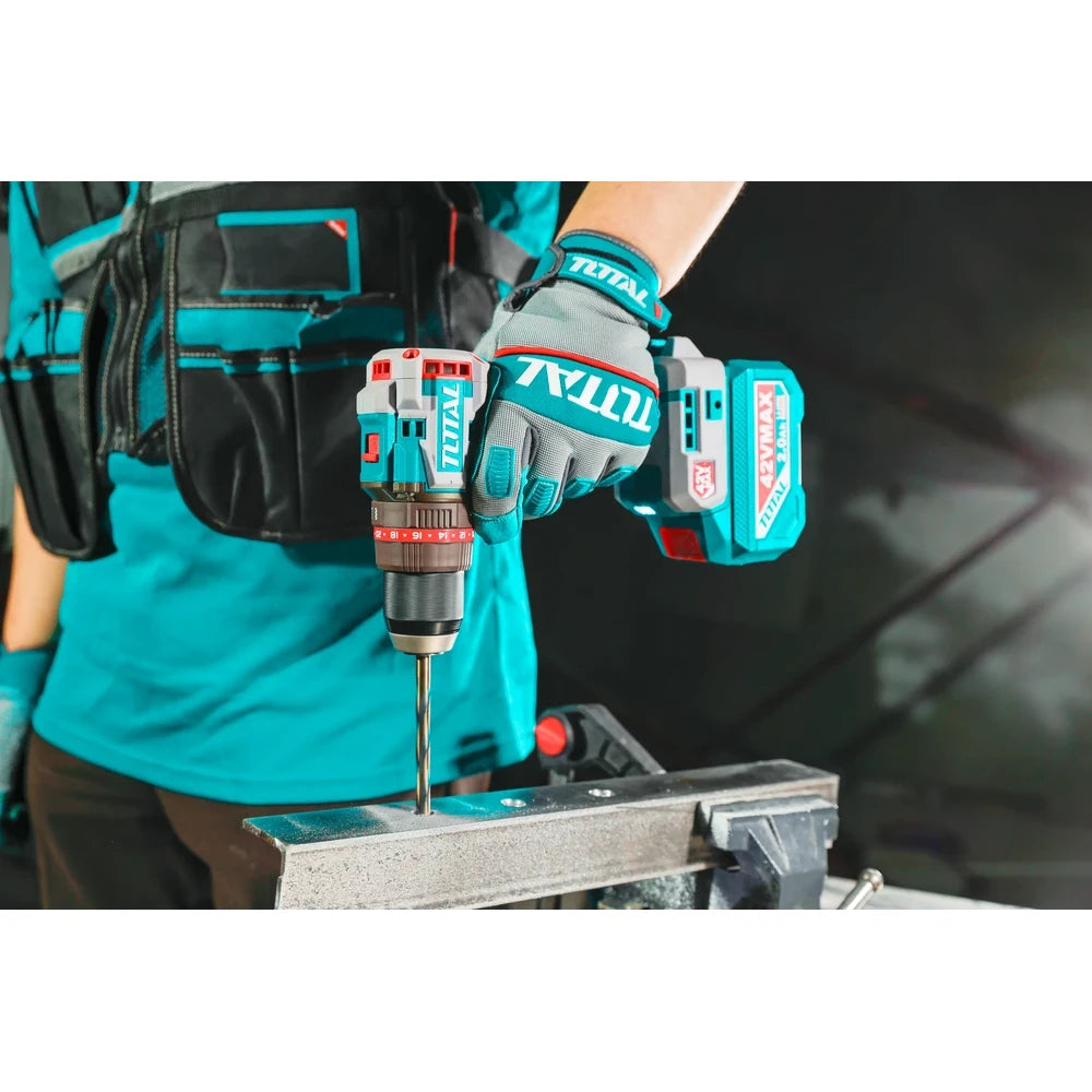 Compact Brushless Cordless Impact Drill 42V 69Nm with Battery - TOTAL