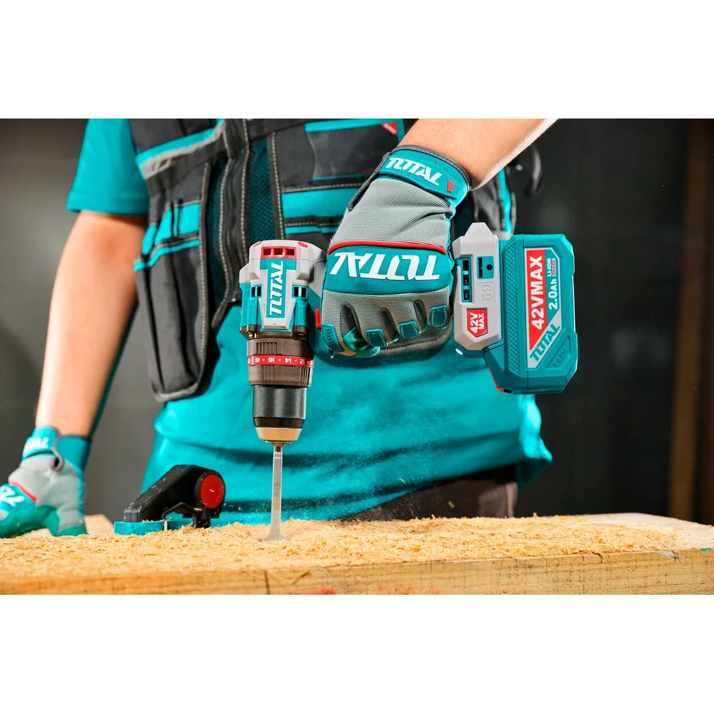 Compact Brushless Cordless Impact Drill 42V 69Nm with Battery - TOTAL