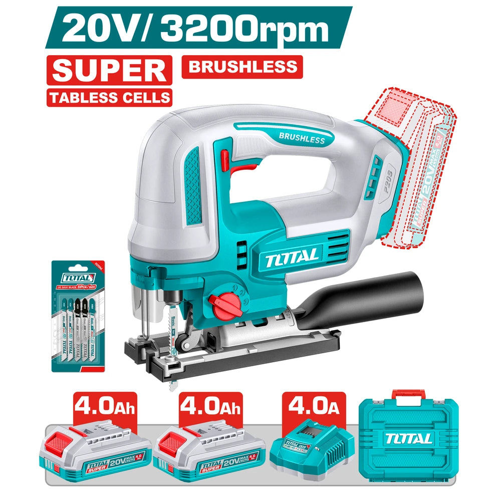 Cordless Jig Saw 20V with Battery - TOTAL