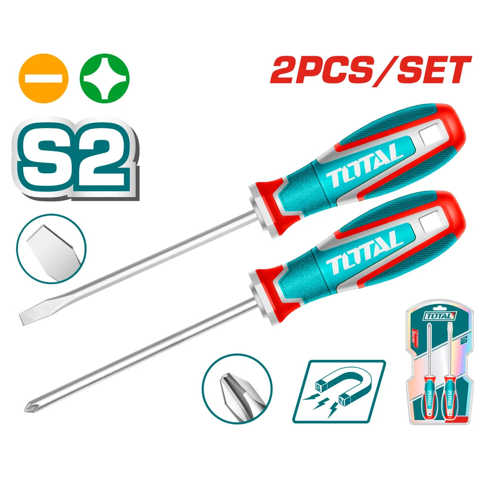 2 Pcs Screwdriver Set 1Pcs SL6.5 6*125mm - TOTAL