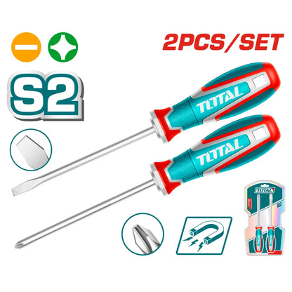 2 Pcs Screwdriver Set 1Pcs SL6.5 6*125mm - TOTAL
