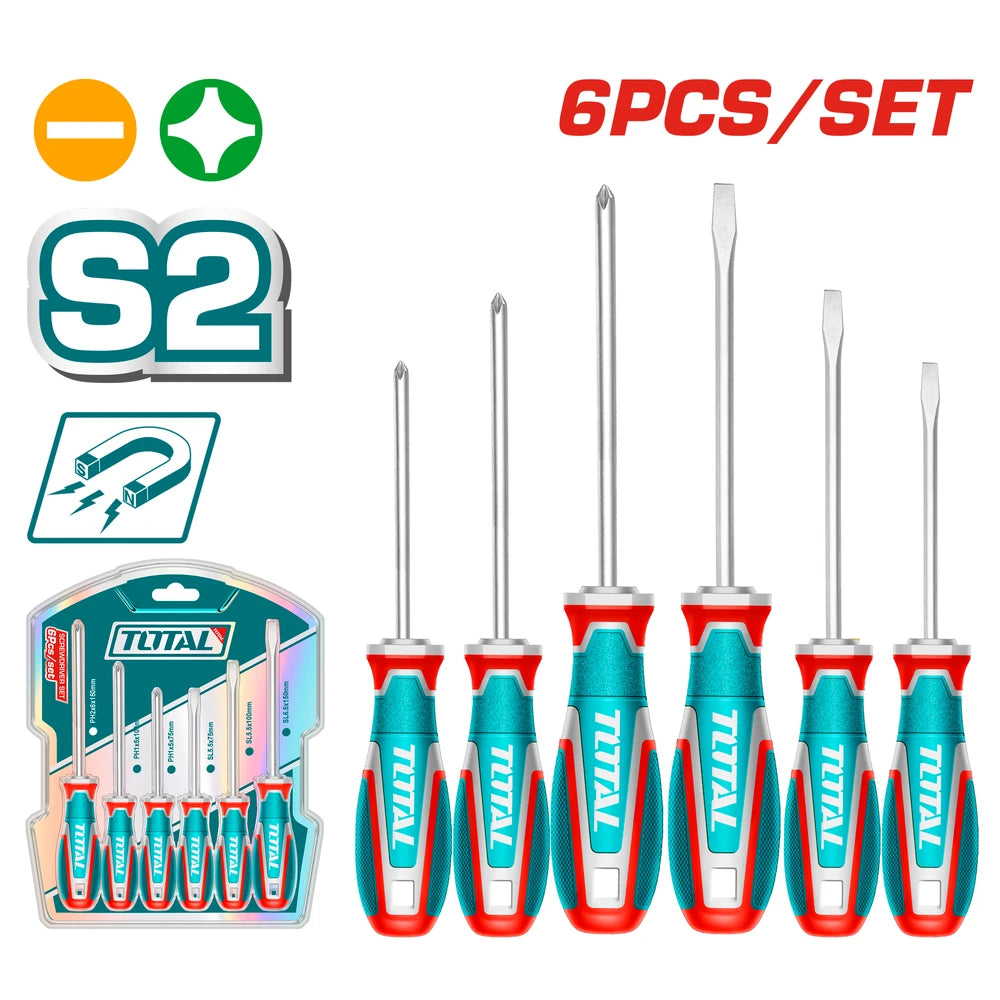 6 Pcs Screwdriver Set S2 - TOTAL