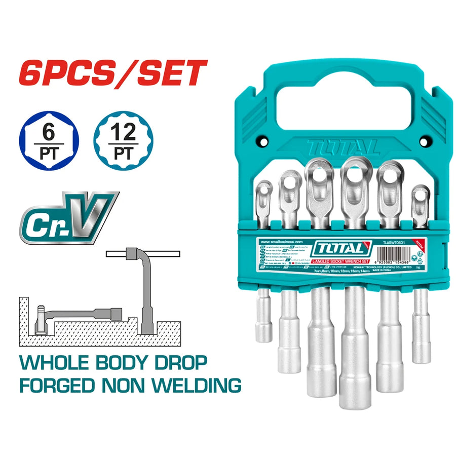 L-angled Socket Wrench Set 7mm 8mm 10mm 12mm 13mm 14mm - TOTAL