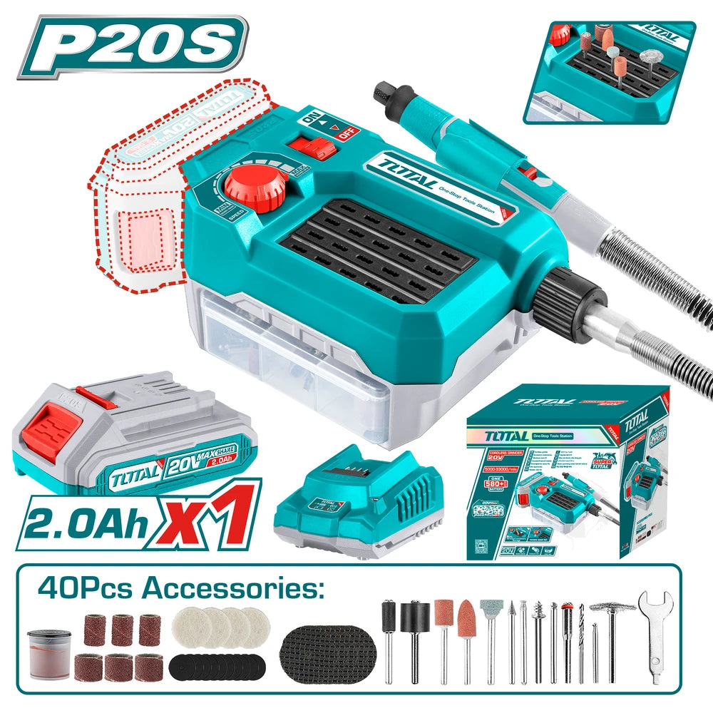 Cordless Grinder 20V with Battery - TOTAL