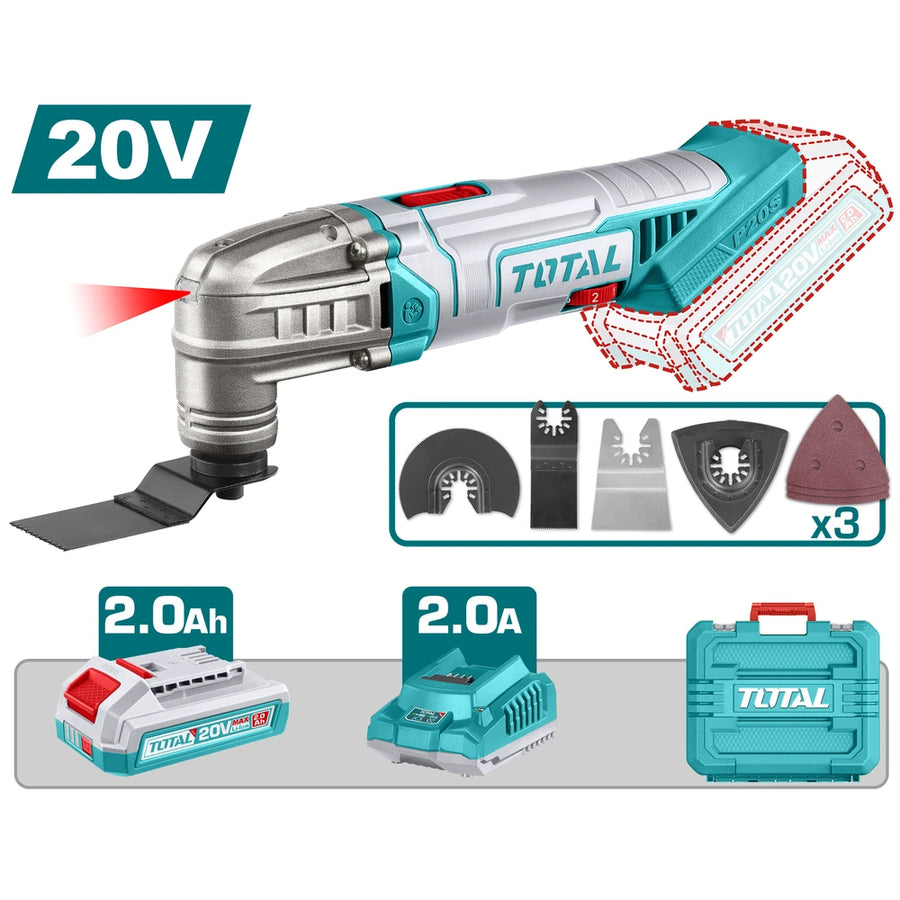 Cordless Multi-tool 20V with Battery - TOTAL