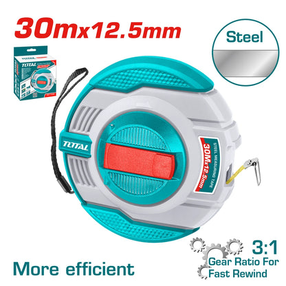 Steel Measuring Tape 30mx12.5mm - TOTAL