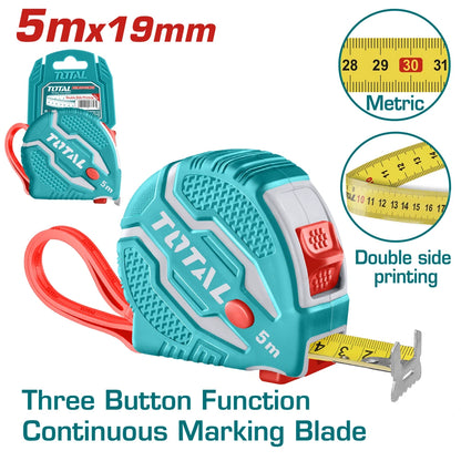 Steel Measuring Tape 5mx19mm - TOTAL