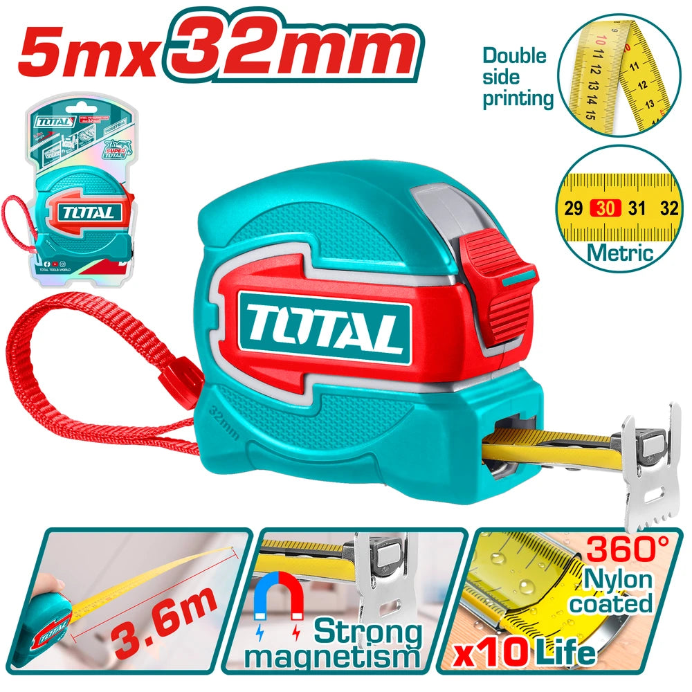 Steel Measuring Tape 5mx32mm - TOTAL