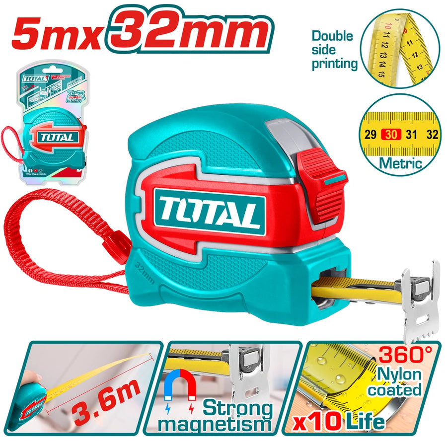 Steel Measuring Tape 5mx32mm - TOTAL