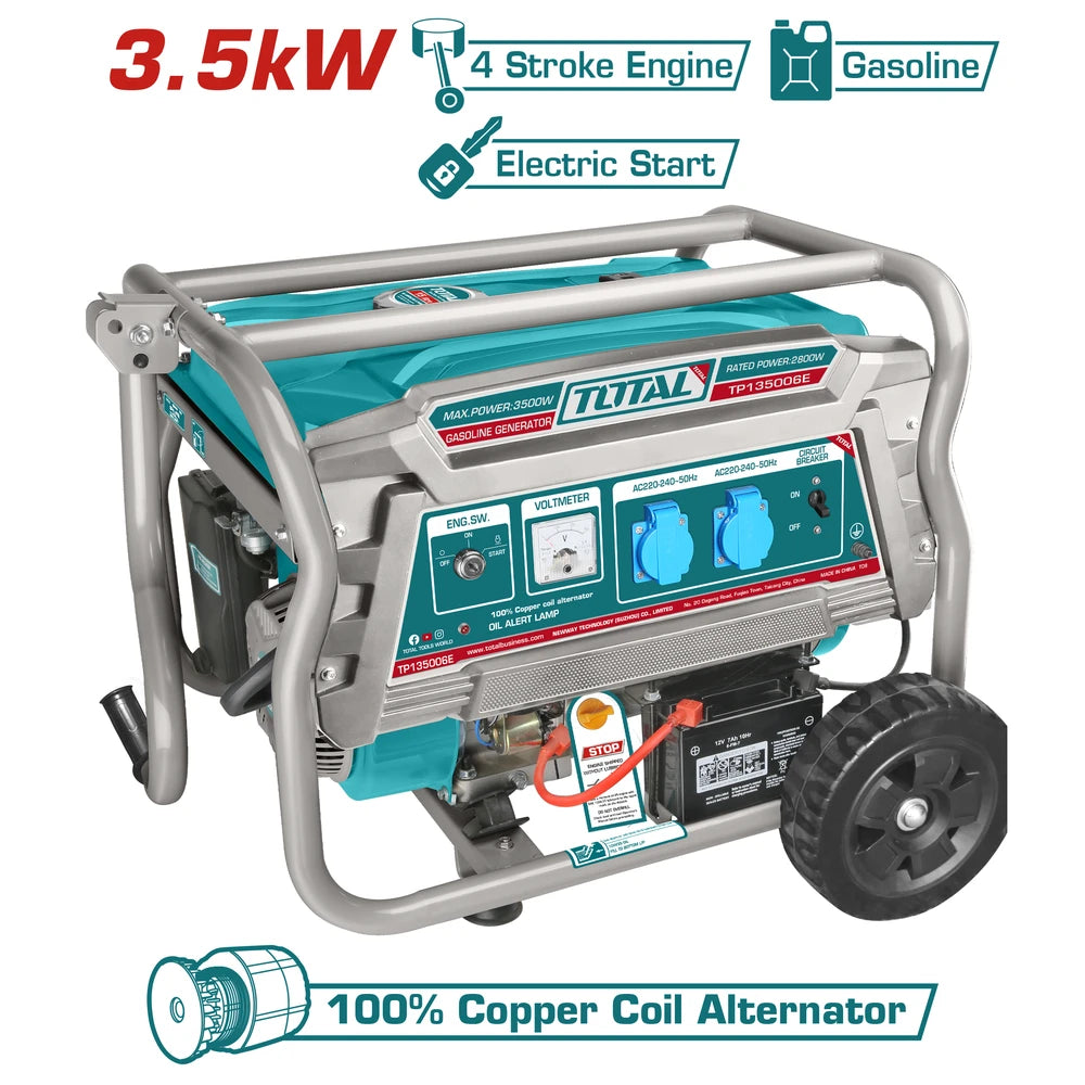 Gasoline Generator with Battery - TOTAL