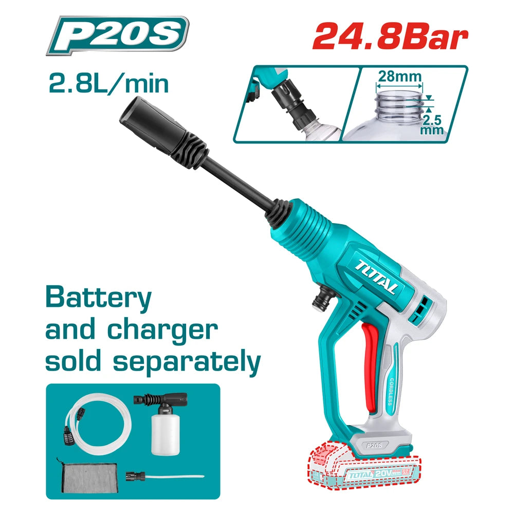 Cordless Pressure Washer 20V (Tool Only) - TOTAL
