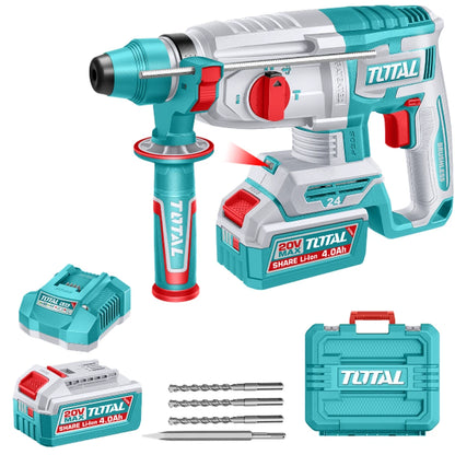 Cordless Rotary Hammer 20V 2.4J with Battery - TOTAL