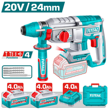 Cordless Rotary Hammer 20V 2.4J with Battery - TOTAL