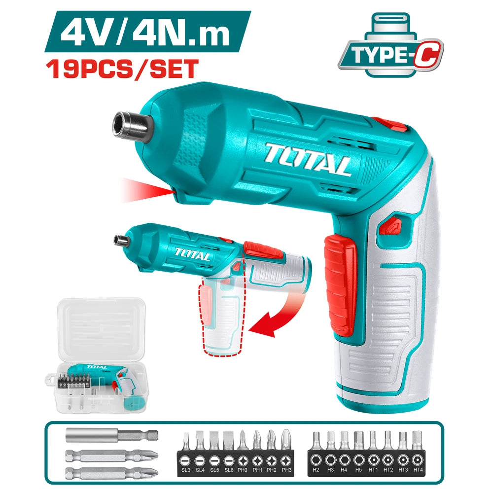 Cordless Screwdriver 4V 4Nm - TOTAL