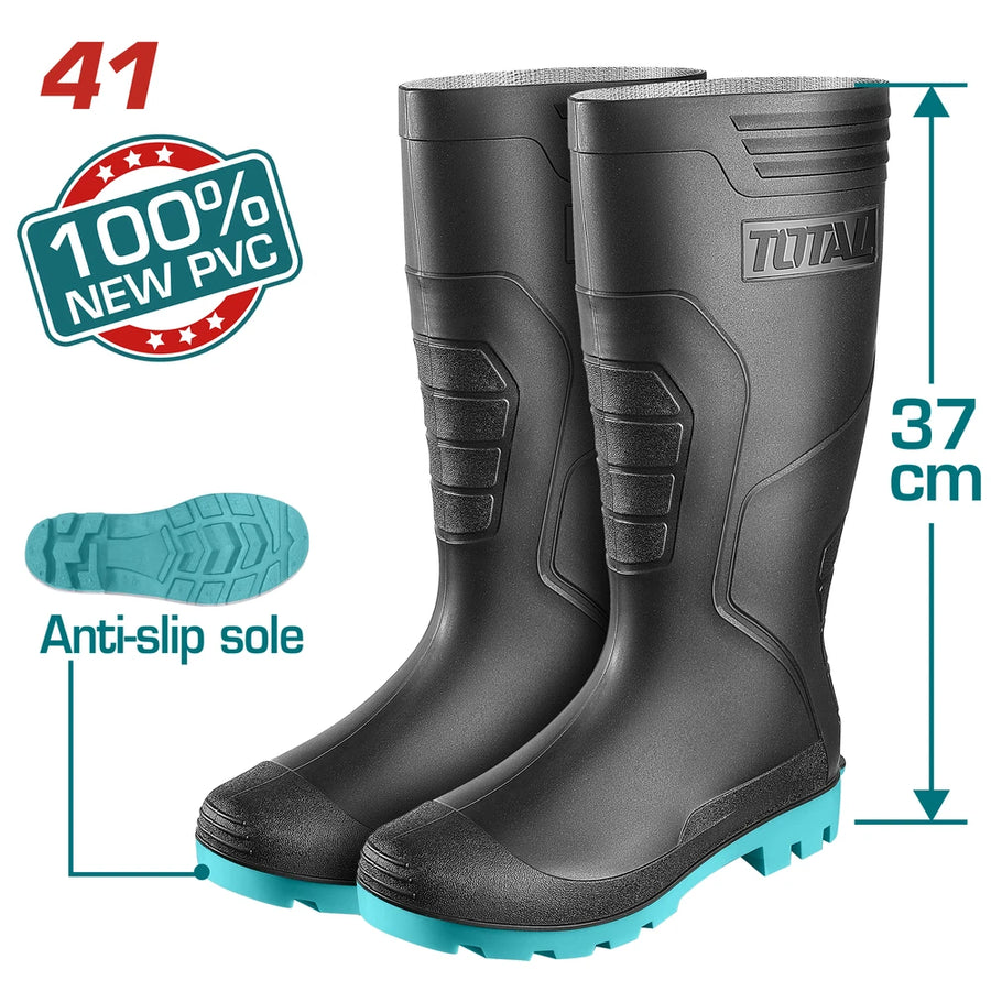 Rain Boots 41 100% Virgin PVC - TOTAL