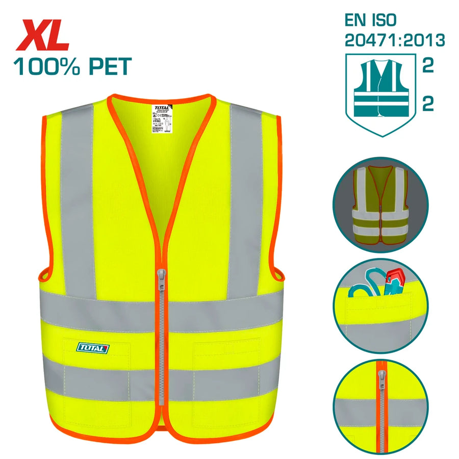 Reflection Vest fluorescent yellow - TOTAL