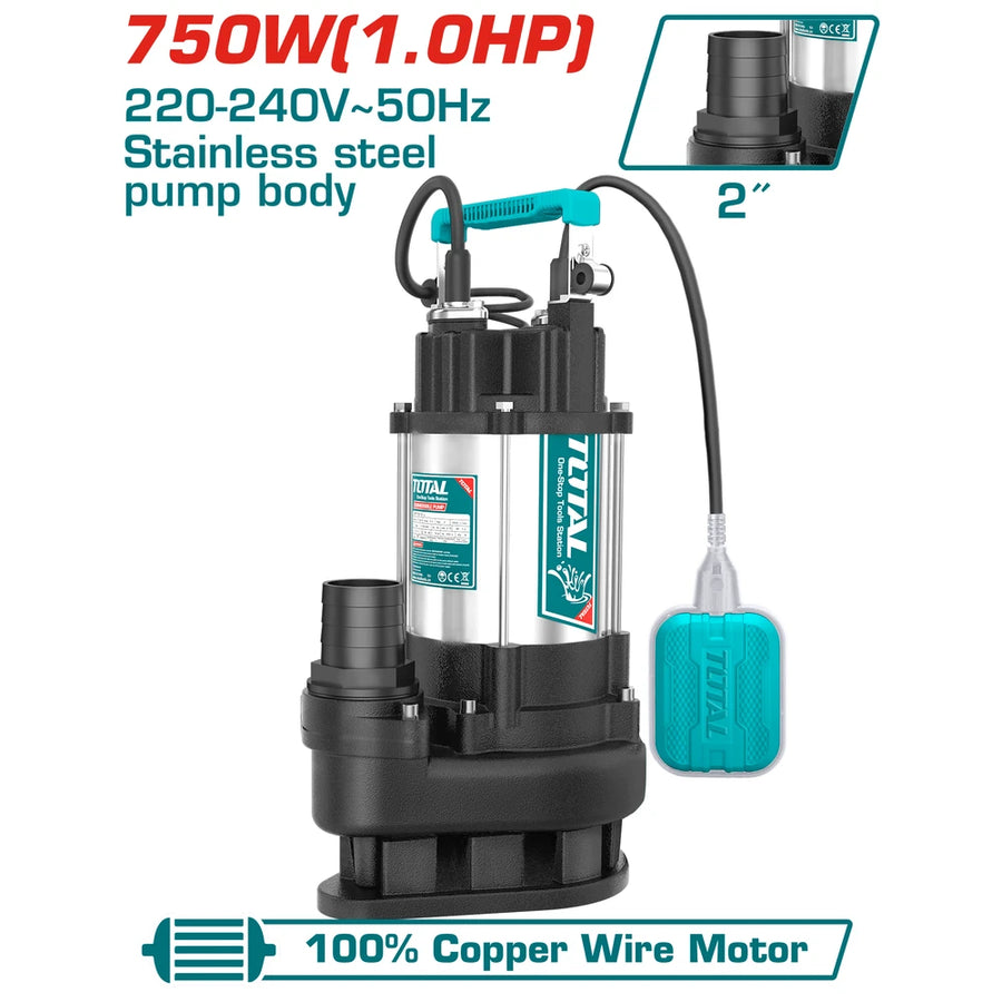 Sewage Submersible Pump 750W - TOTAL