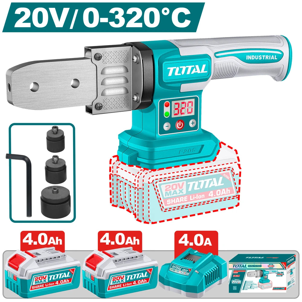 Cordless Plastic Tube Welding Tool 20V with Battery - TOTAL