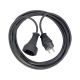 Quality extension cable of plastic 5m black H05VV-F 3G1.5