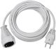 Quality extension cable of plastic 5m white H05VV-F 3G1.5