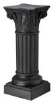 Antique-Style Ceramic-Imitation Plastic Column With Decoration Black