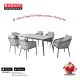 6 Chairs Rope Textilene outdoor Dining Set-offer 