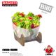 Billi Glass Salad Bowl with Wooden Stand