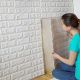 Wallpaper foam - White, Beige and Light gray - size 70cm*77cm