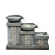 Tier Mosaic Tile Indoor or Outdoor Garden Fountain with LED Lights for Patio, Deck, Porch