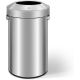 Round trash bin stainless steel 60L Open Lid