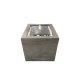 Lighted Square Gray Bubbling Indoor or Outdoor Water Fountain