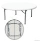 Foldable round table 180cm