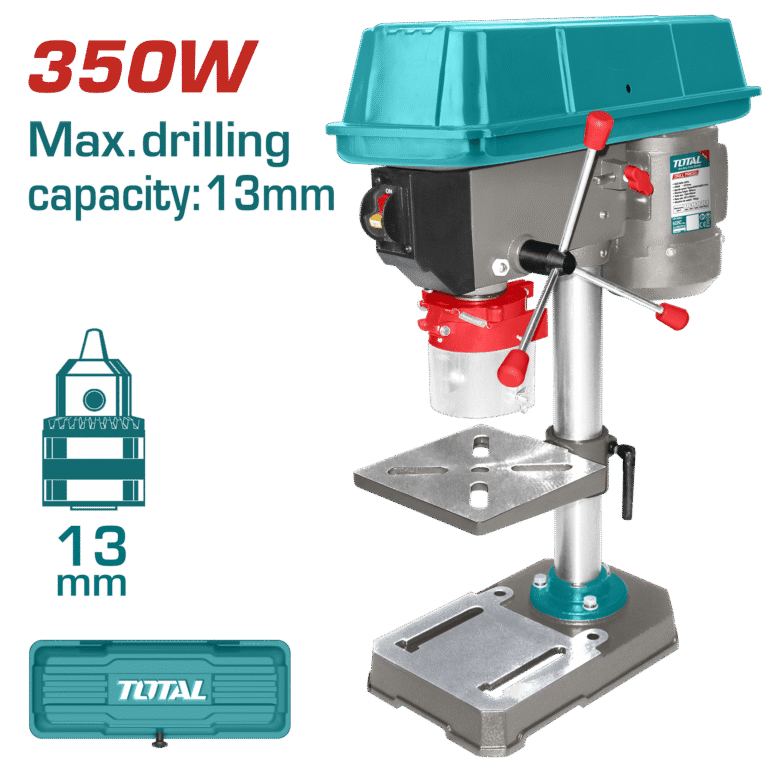 TOTAL Drill Press 350W – 13mm Capacity, 5-Speed Adjustment (TDP133501)