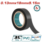 Total PVC Insulating Tape – Black 18mm x 9.15m (THPET1103)