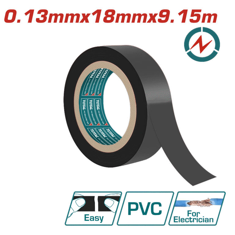 Total PVC Insulating Tape – Black 18mm x 9.15m (THPET1103)