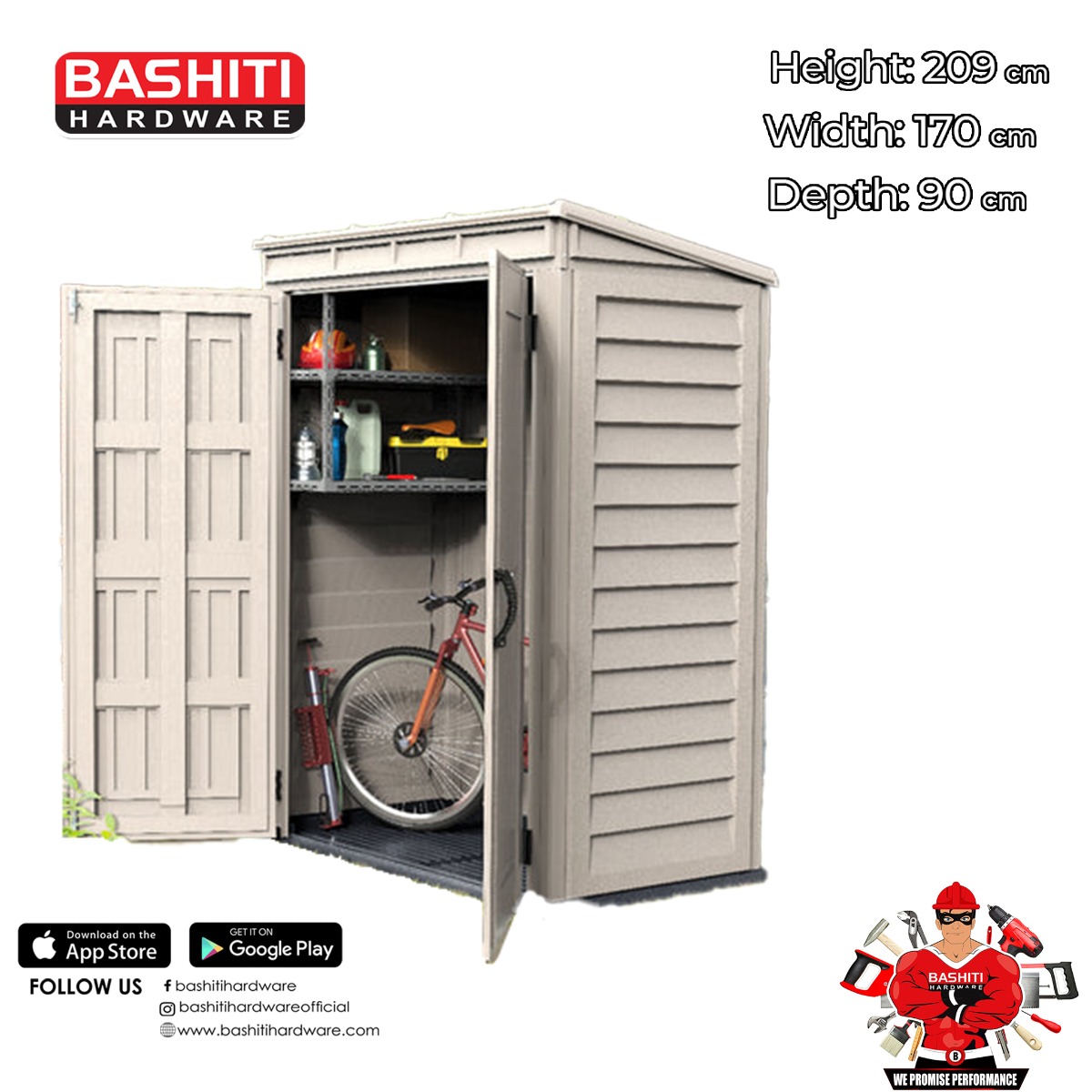 YARDMATE PENT PLUS  GARDEN SHED - Cosmoplast