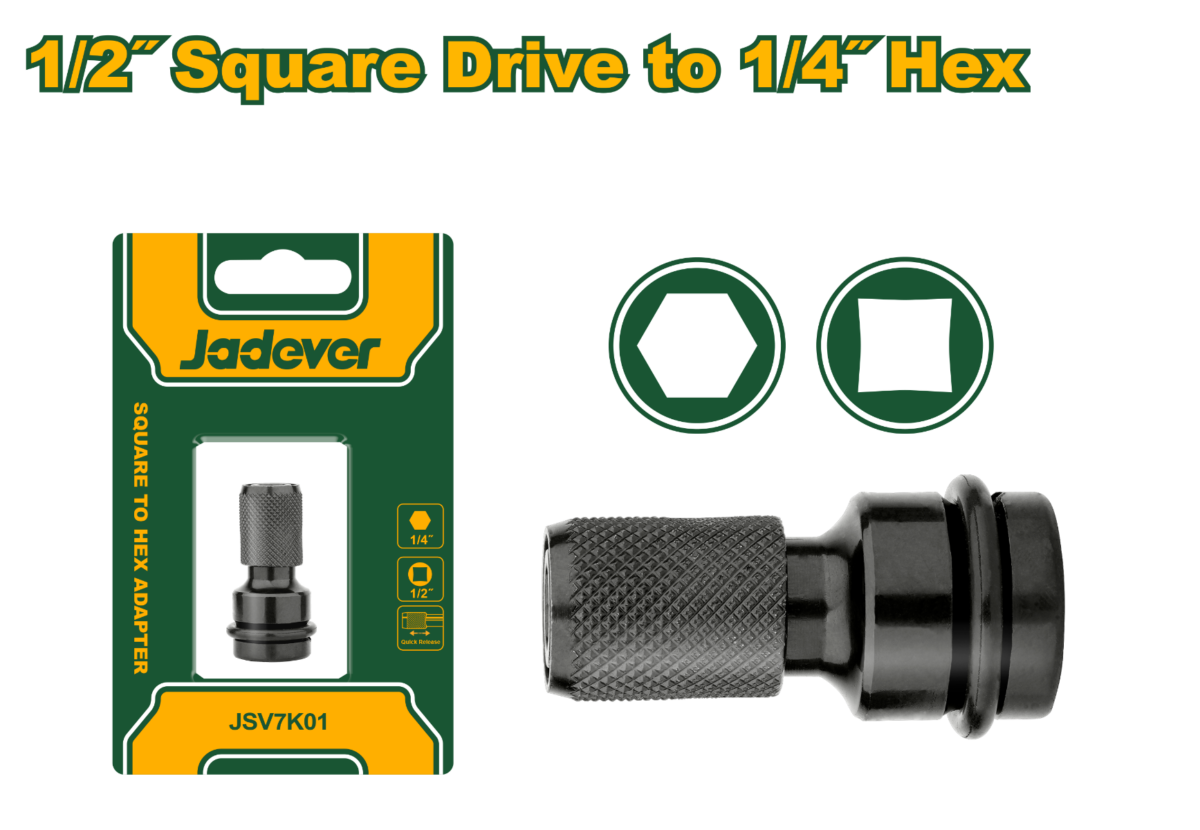 JADEVER Square to Hex Adapter "3/4 * "1/2  JDSV7K01