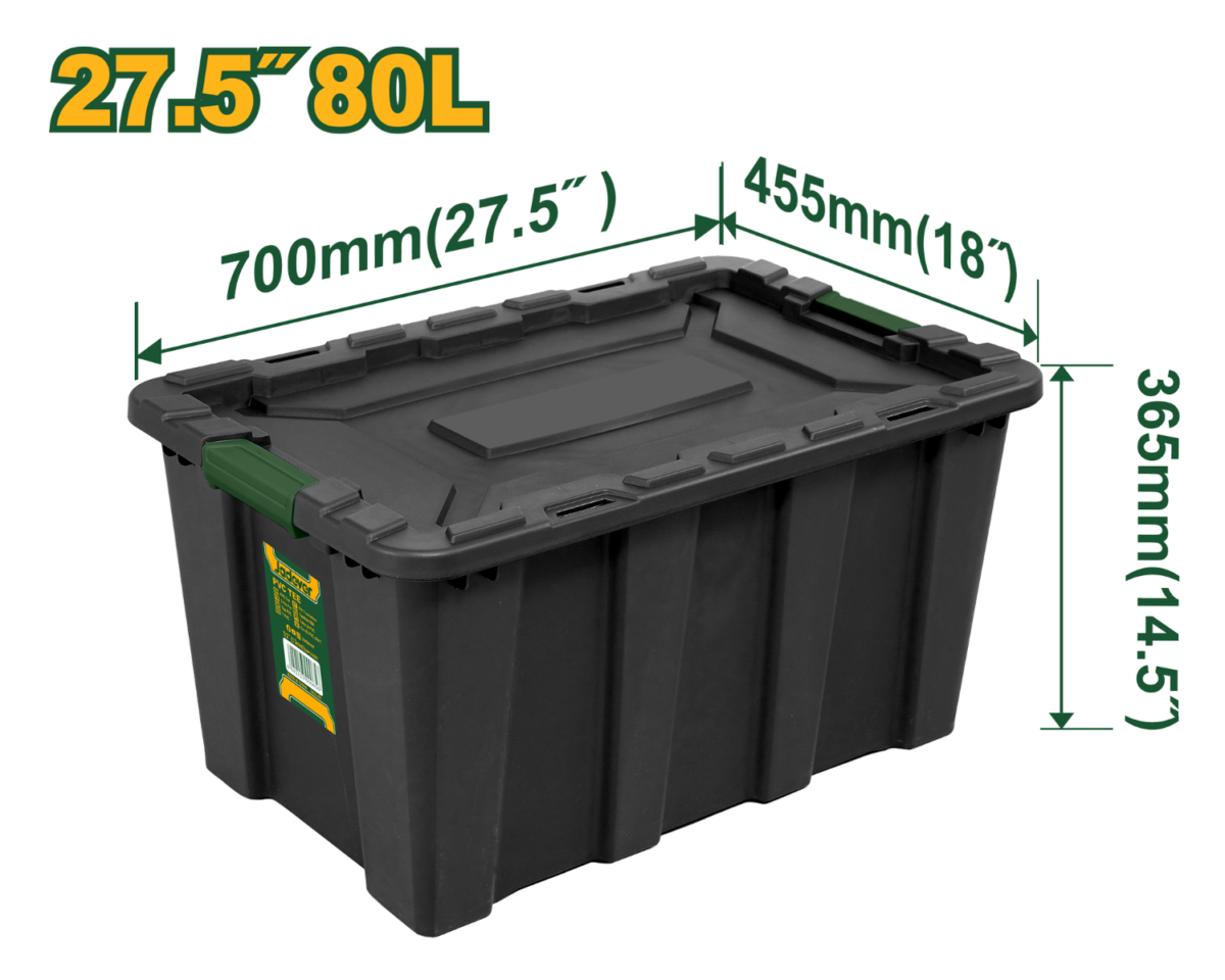 JADEVER Plastic Storage Box Size "27.5 - 80L JDTB3380