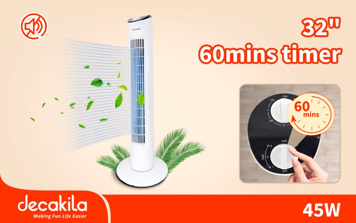 Decakila Tower fan 32 Inch (KEFC033W)