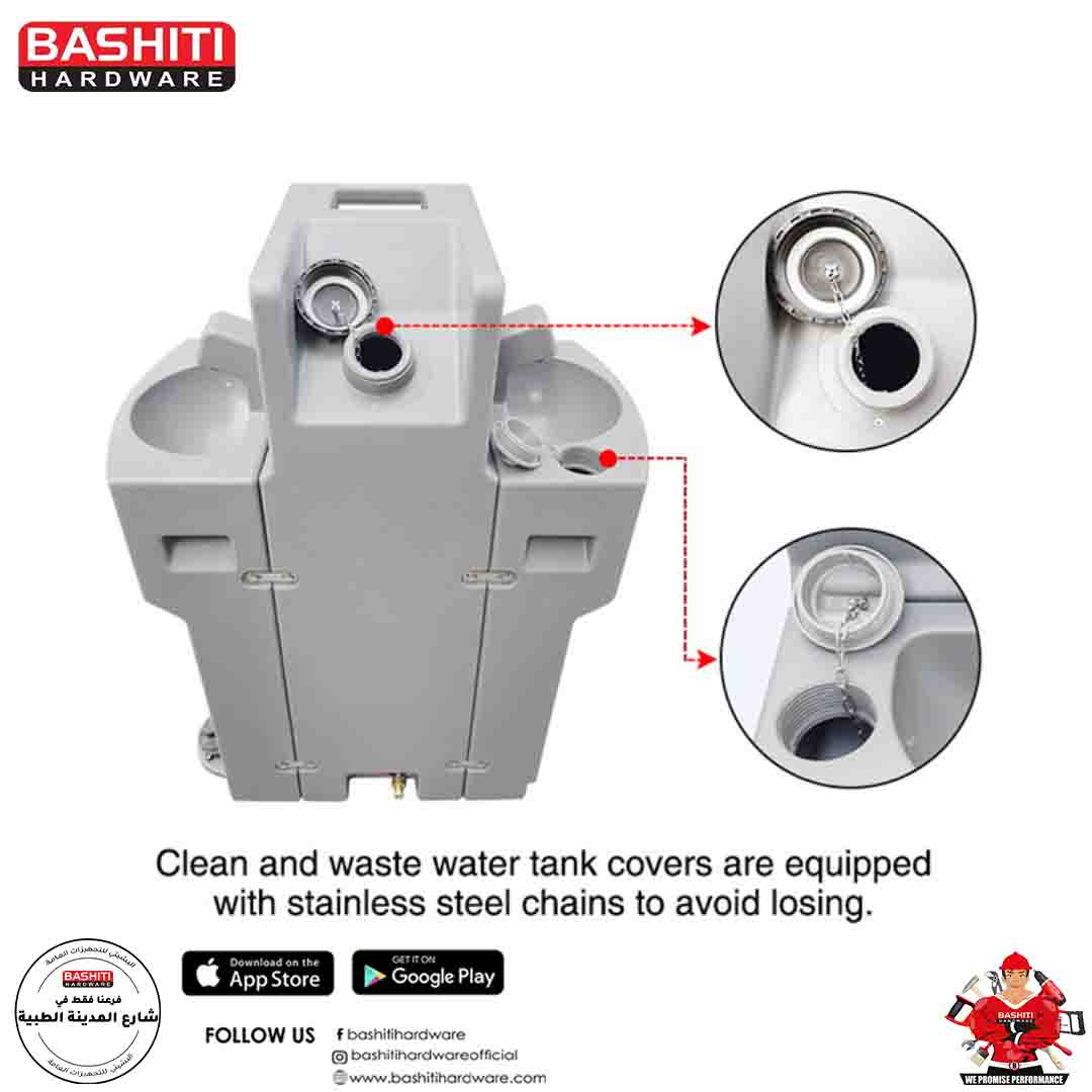 Portable Hand Wash Station No Touch With Wheels 2 Users