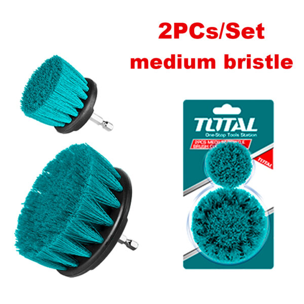 TOTAL 2 Pcs Medium bristle brush set (TACM2235)