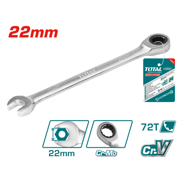 Total Ratchet spanner 22mm (TCSPAR221)