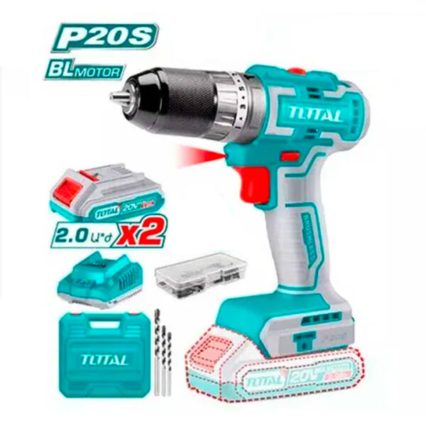 TOTAL LITHIUM-ION BRUSHLESS IMPACT DRILL 20V (TIDLI20508)